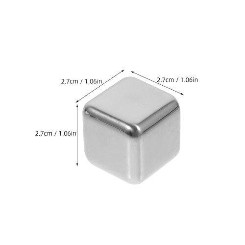 Masteelf  Stainless Steel Ice Cubes Beverage Drinker Round Man Silver 1