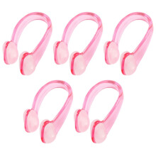5pack Nose Plugs Swimming Plastic Pink For Swimming Training