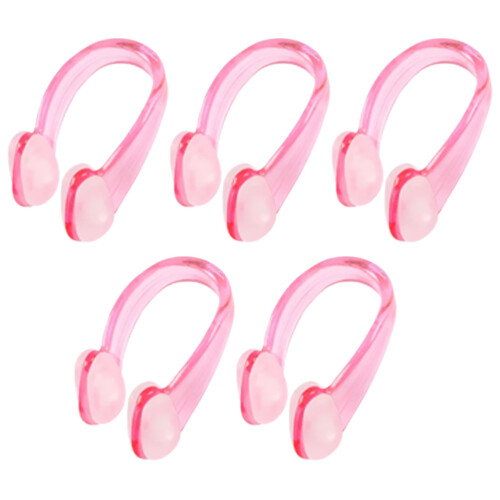 5pack Nose Plugs Swimming Plastic Pink For Swimming Training