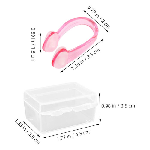 5pack Nose Plugs Swimming Plastic Pink For Swimming Training 1