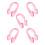5pack Nose Plugs Swimming Plastic Pink For Swimming Training 11