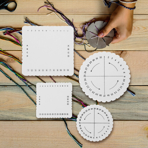 4 per intrecciare , braccialetti fai da te, rotondi e 1