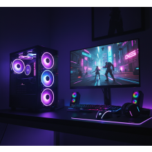 Fast Gaming PC Bundle Core i5 16GB RAM 1TB &amp; 240GB SSD 4GB GT730 22''