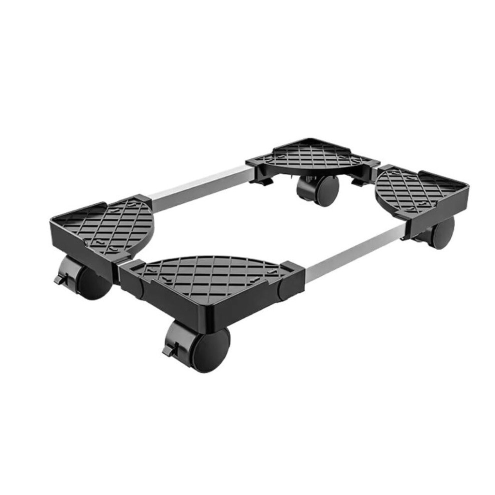 Movable Computer Tower Stand With Pulley, Cpu Bracket Rack For Home Office, Adjustable Chassis Base Tray Black 9016109546838