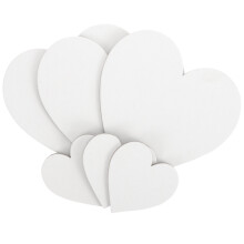 6 Pcs Heart-Shaped Drawing Board Child Blank Canvas For Painting