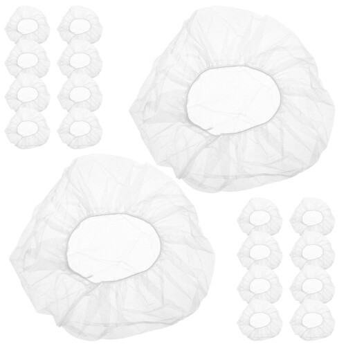 50 pezzi cuffiette bouffant monouso in rete per capelli
