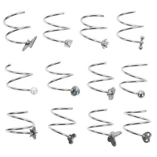 12 pezzi nasale e per piercing 2