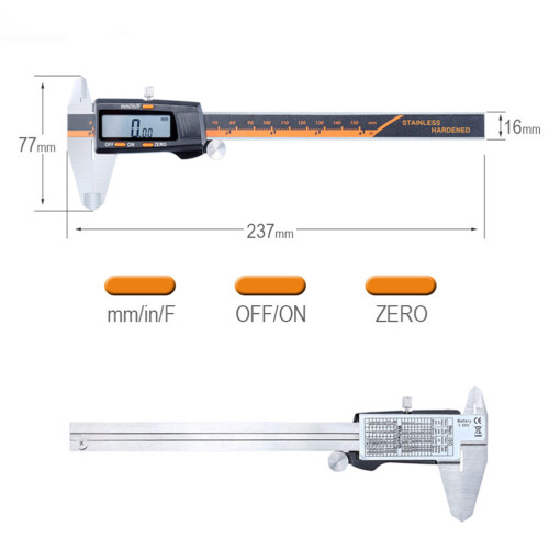 Digital Caliper Callipers Measuring Tool Lcd Electronic Ruler 1
