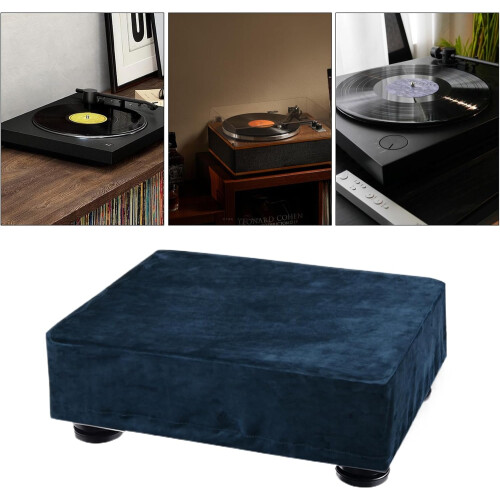 Turntable Case Cover Blue Turntable Protective Case Soft Pocket Interior For Musical Instruments Home Studio 2