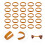 Rubber Ski Retainer Light Brown Ski Equipment 200pack 4