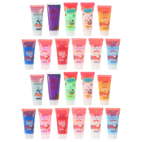 22 pezzi colla crema kawaii, 3d fai da te per custodie (50 ml)