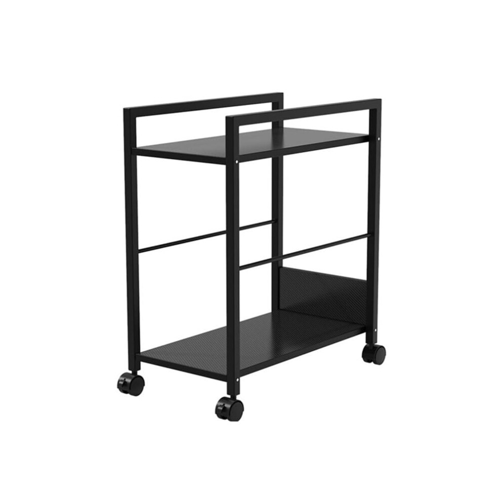 2-Tier Cpu Stand With Lockable Caster Wheels Under-Desk Pc Tower Storage For Office And Home Organization 9354506443757