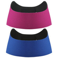 2St Elastische Zwem Hoofdband Met Klittenband Oorbescherming Sport