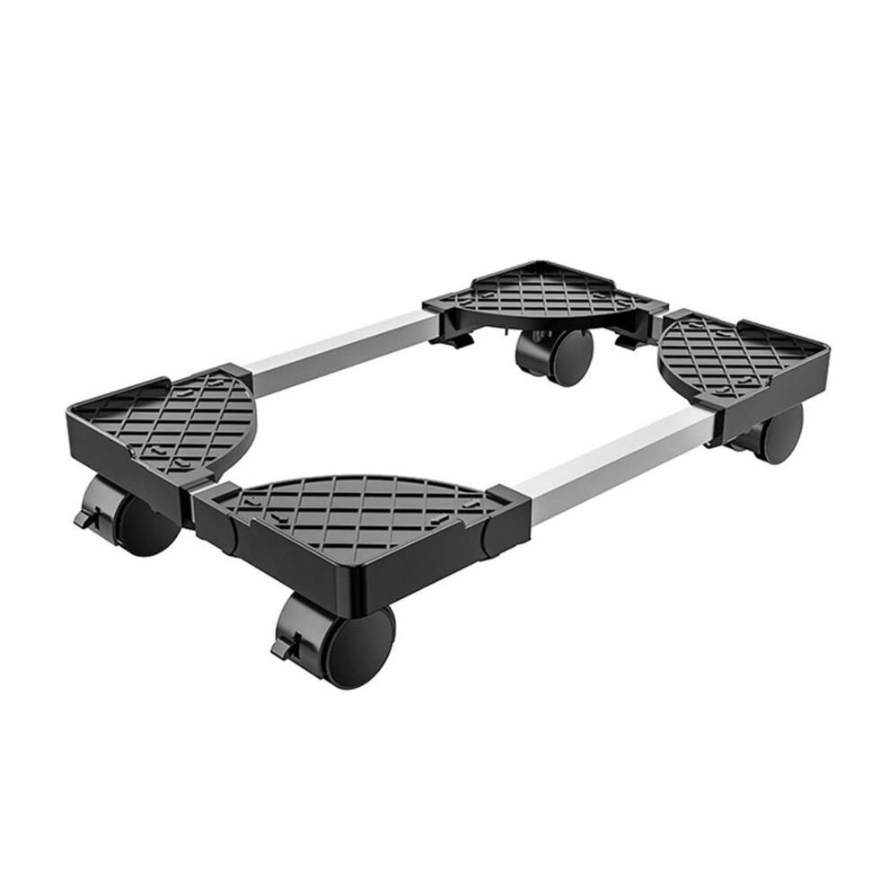 Adjustable Mobile Cpu Stand With Locking Casters, Cooling Base And Shelf Desktop Tower Cart For Pcs 9393856507450