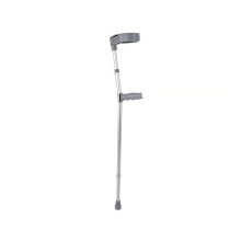 Walking Stick Adjustable Telescopic Double Crutch Set Lightweight Grey Axillary Elbow Crutches For Adults Non Slip Grip