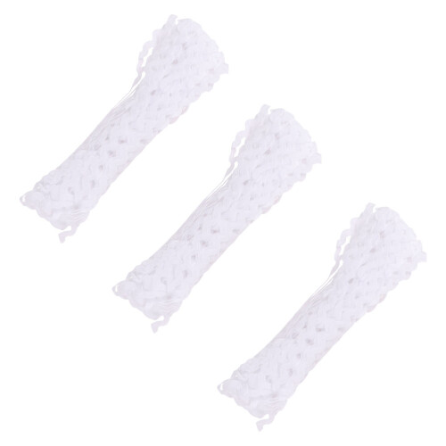 3 Stuks Weefdraad Krans Polyester Wit