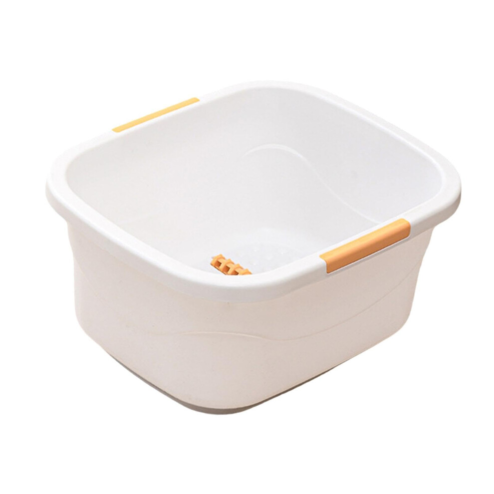 White Foot Bath Basin Portable Multifunctional Pedicure Bowl For Soaking Feet Foot Soak Tub Size L