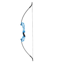Recurve Bow Straight Draw 30/40 Lbs 53 Inch Metal Riser For Adults And Youth Blue