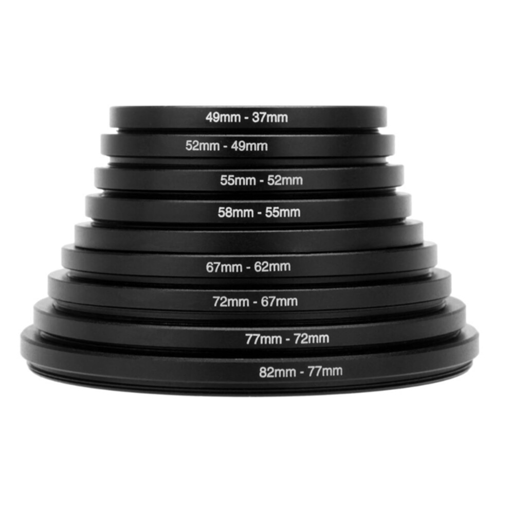 Lens Filters 9-Piece Set, Polarizing Adapter Ring Set, Step Up/Down 82-37Mm 37-82Mm Inversion Light 9393856508310