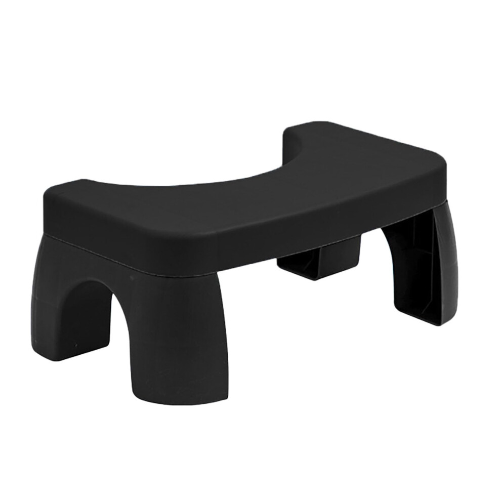 Stand Stool To Go To The Bathroom Black PP Material Portable Toilet Stool For Improved Defecation Posture, Stable Travel