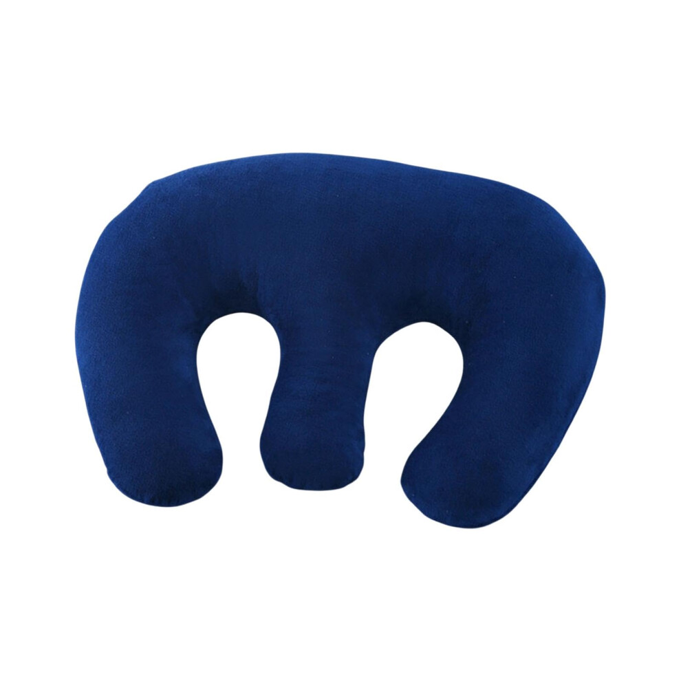 Blue Breast Pillow Massage Chest Pillow With Zipper, Portable Soft Bolster Cushion For Sleeping, Beauty Salon