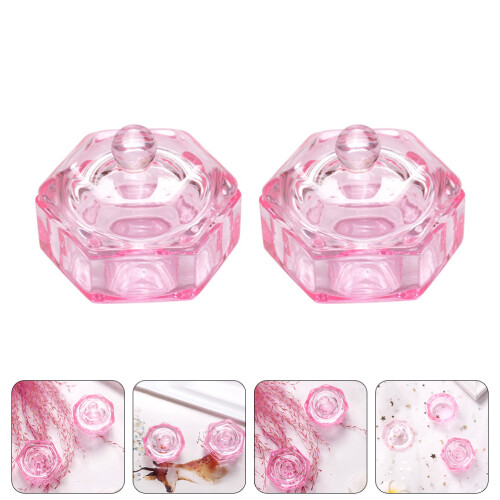 2 coppette in cristallo con per nail art e miscelazione 1