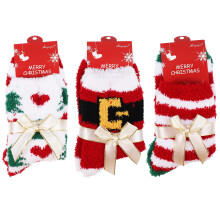 12 Paar Kerst Themed Verdikte Coral Fleece Vrouwen