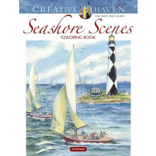Creative Haven Seashore Scenes Coloring Book by Dot Barlowe Paperback