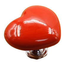 Heart Shaped Toilet Tank Button Long Nail Friendly Red Press Helper For Women Tank Flusher Topper