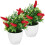 2 Unidades Árvore Artificial De Pimenta Bonsai Decoração 1