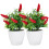 2 Unidades Árvore Artificial De Pimenta Bonsai Decoração 2