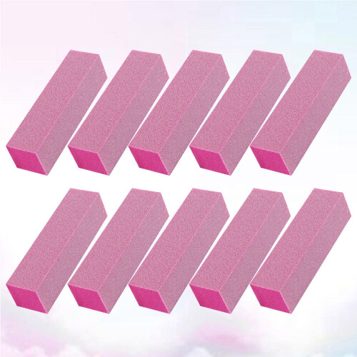 10 . bloco polir unhas 4 lados para manicure e pedicure (rosa) 2