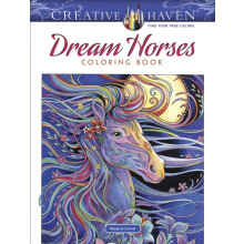 Creative Haven Dream Horses Coloring Book by Marjorie Sarnat Paperback