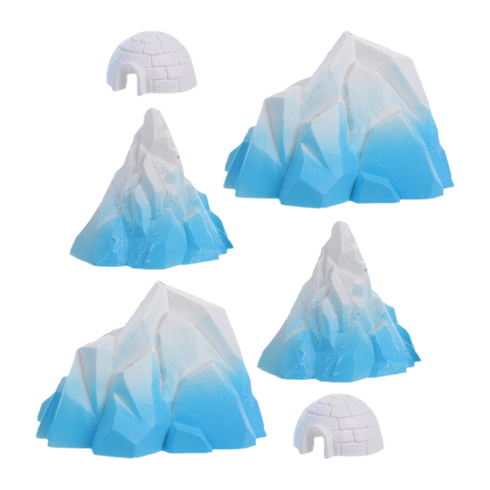 6 . Miniatura Lodowca Z żYwicy – Model Domu Z Lodu Do Dekoracji-image