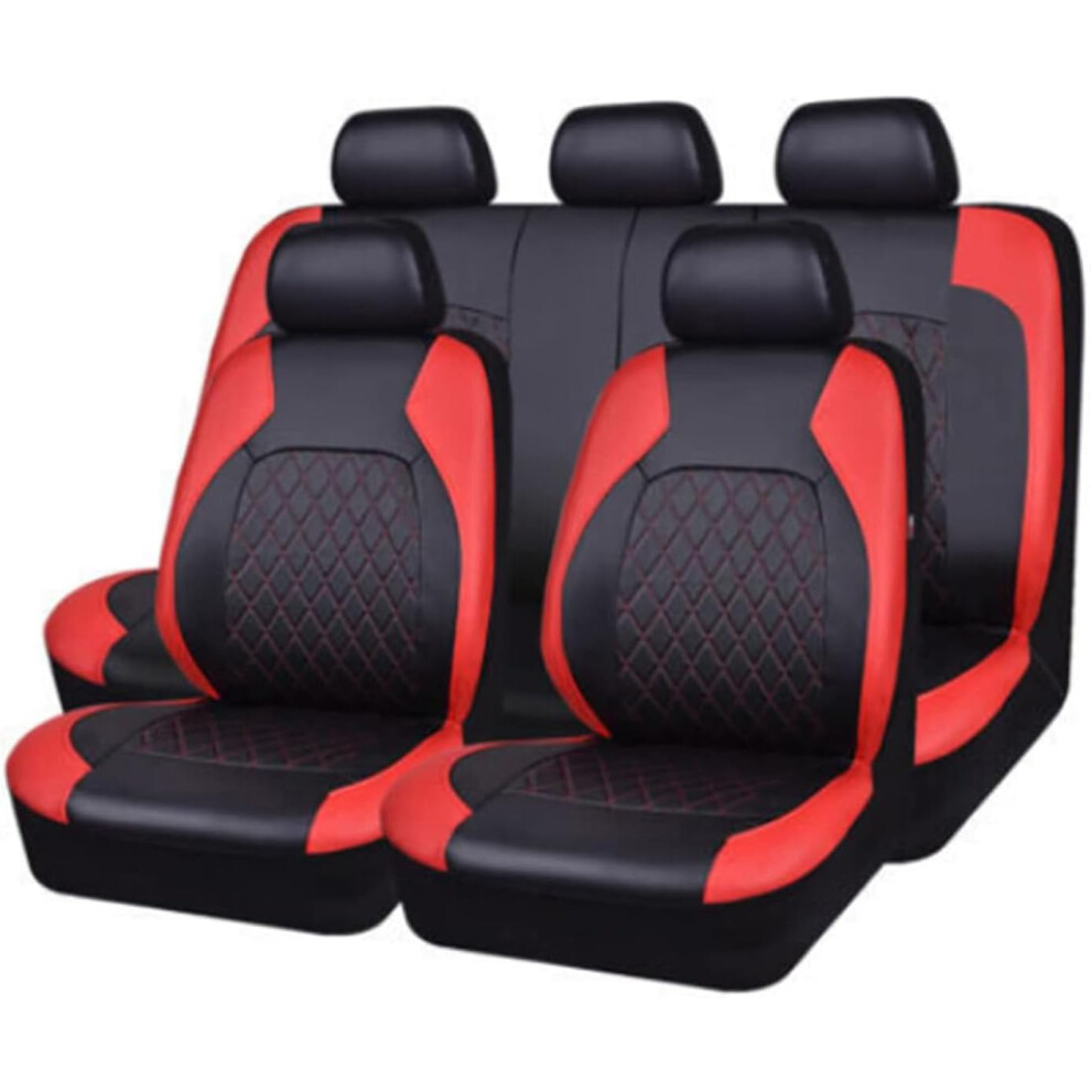 Car Seat Cover Sets For Mitsubishi Outlander Gen 1-4 2003-2024, Full Leather, Non-Slip, Waterproof, Gn/Cw0/Cw0w/Cwo/Cwow 9393856509492