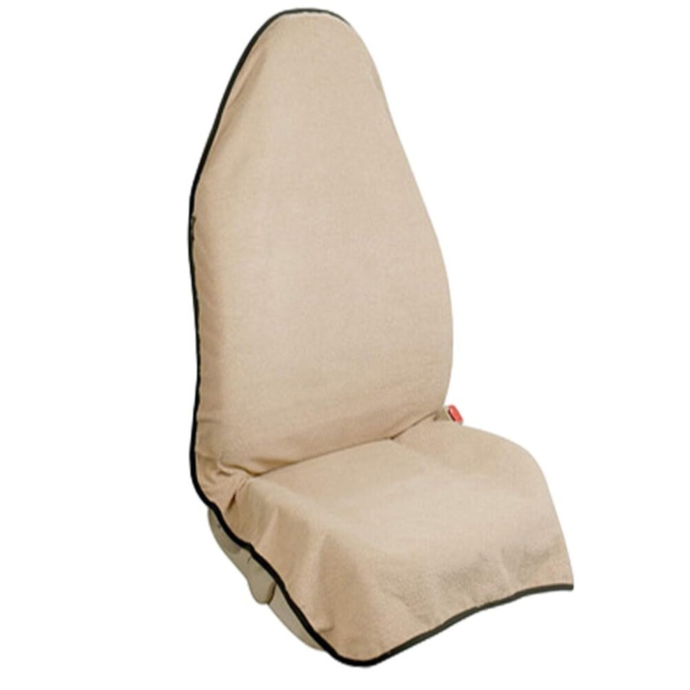 Universal Car Front Seat Cover Removable Waterproof Sweat-Resistant Towel 140X75cm Fits Cars, Trucks, Suvs Beige 9016109548702