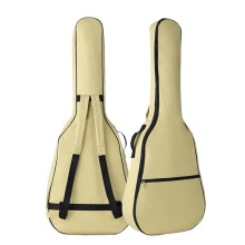 Guitar Bag 41 Inch Case, Portable Oxford Fabric, Waterproof, Padded, Soft Backpack, Double Straps, Beige