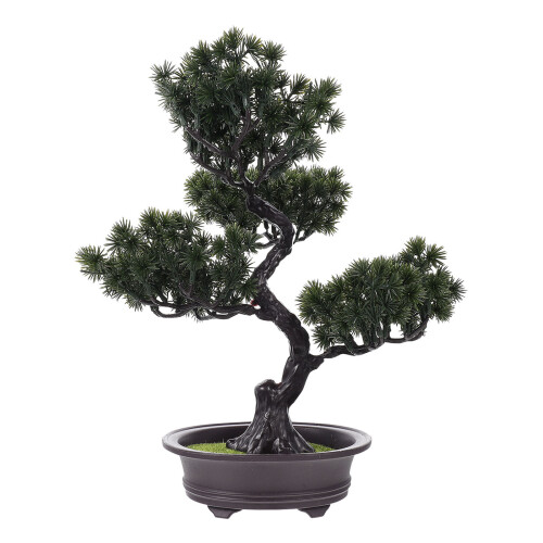 con vaso e fiori , albero pino artificiale verde 1
