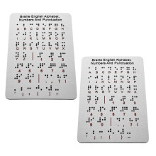 2 unidades braille com letras e para crianças