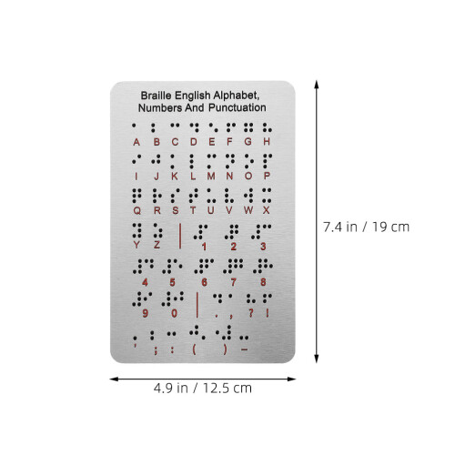 2 unidades braille com letras e para crianças 1