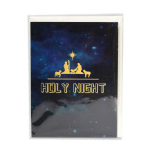 Festliche Weihnachtskarten 3D-Heilige Nacht mit melodiöser