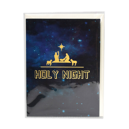 Festliche Weihnachtskarten 3D-Heilige Nacht mit melodiöser