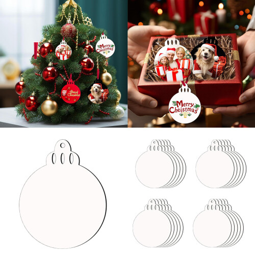 20 Stück Wärmeübertragungs-Sublimations-Weihnachtsbaumschmuck 1
