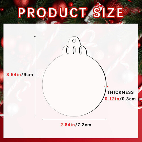 20 Stück Wärmeübertragungs-Sublimations-Weihnachtsbaumschmuck 2