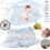 Portable Baby Bed Net Foldable Mesh Crib Netting For Convenient Storage Blue 5