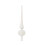 Flocking Plastic Christmas Tree Toppers Star Long Pointed-White 1