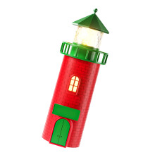 Musical Christmas Lighthouse Auto Flashing Decoration ABS for