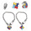 2 pingentes com -cabeça, pulseiras de para autistas 6
