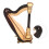 Mini-Harfe Modell Musikinstrument Replik Home 13