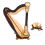 Mini-Harfe Modell Musikinstrument Replik Home 14